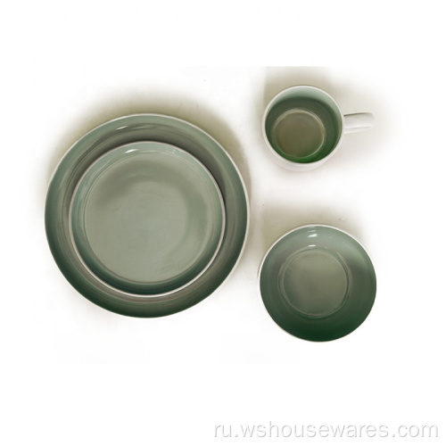 Оптом пользовательский северный стиль красочные остекленные посуды
